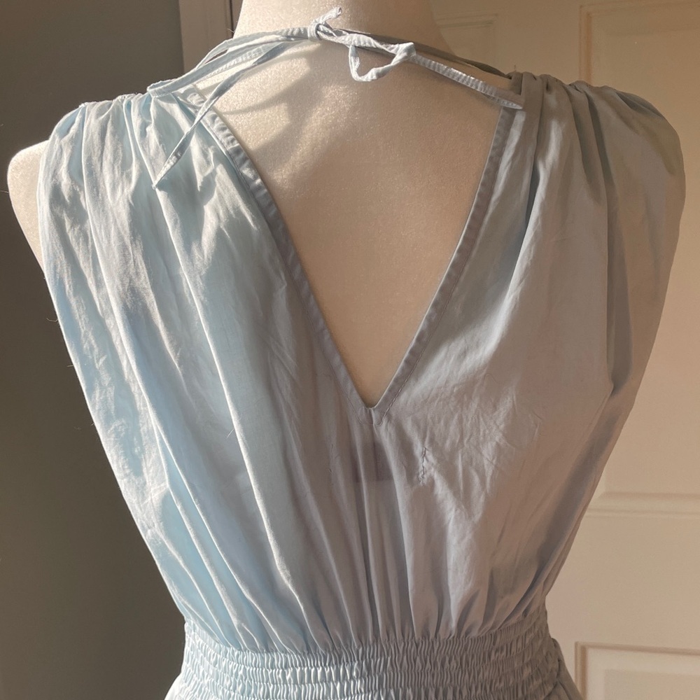 S/W/F Chic Sky Blue Sleeveless Maxi Dress - Picture 3 of 6